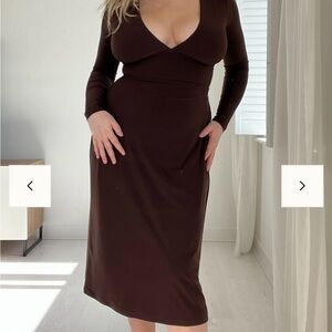 Long Sleeve V-Neck Dress